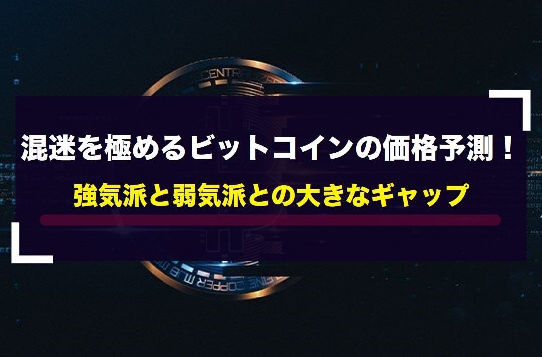 混迷を極めるビットコインの価格予測！強気派と弱気派との大きなギャップ