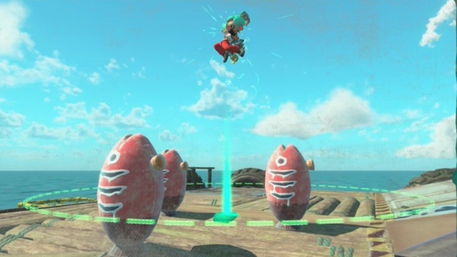 空中に飛び上がる