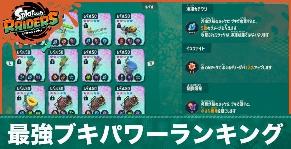 最強ブキパワーランキング