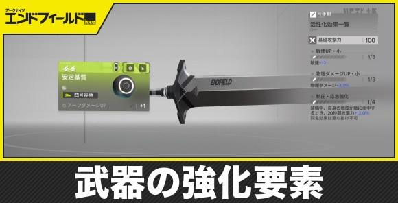 【エンドフィールド】武器の強化要素