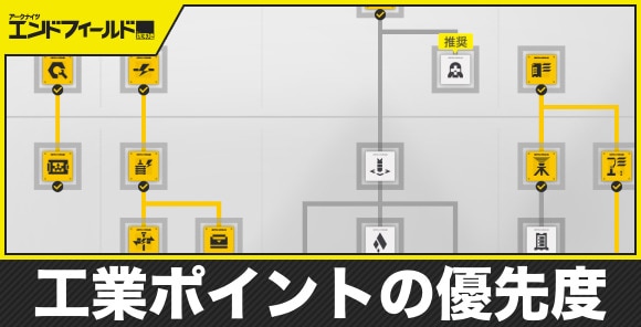 工業ポイントの振り分け優先度と入手方法