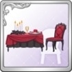 ゴシック調の黒薔薇テーブルセット