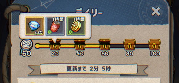 デイリー報酬