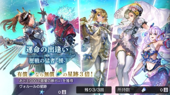 運命の出逢い「歴戦の猛者 -援-」ガチャ