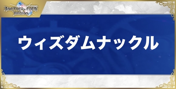 ウィズダムナックルの性能と入手方法