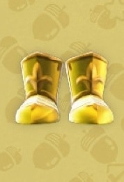 Chaussures d'armure dorée