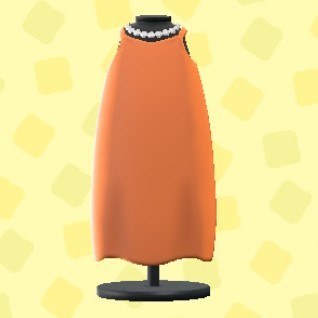 スリップドレスのオレンジ