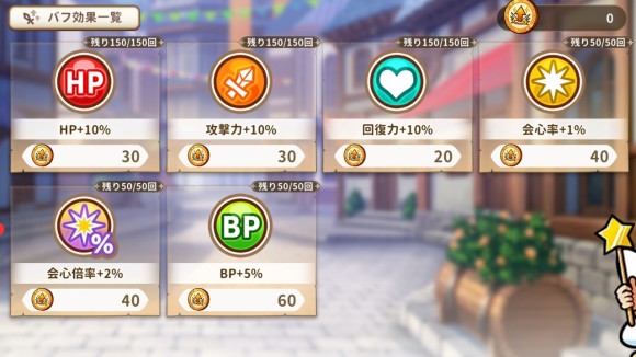 専用バフ