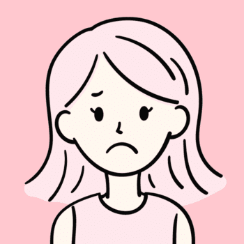 残念そうな女性のアイコン