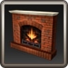 煉瓦造りの暖炉