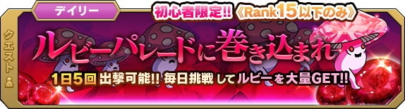 ルビーパレードに巻き込まれ_初心者限定