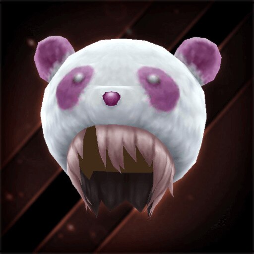 紫綿の熊猫帽