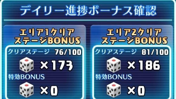 デイリー進捗ボーナス