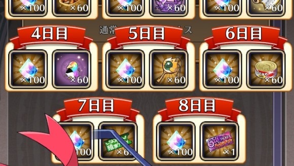 6周年ログインボーナス