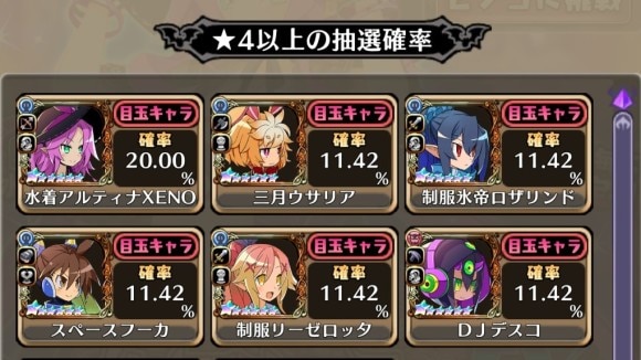 確定枠の排出率