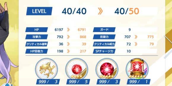 ステータスを上げる