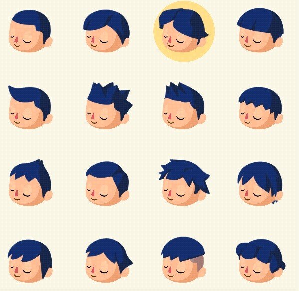 髪型パーツ