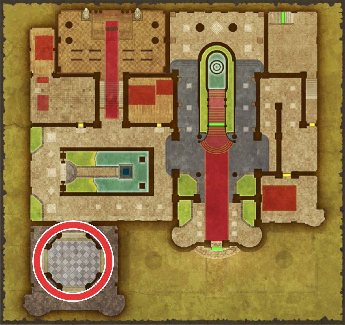 ローレシア城の南東にいる兵士長と話す