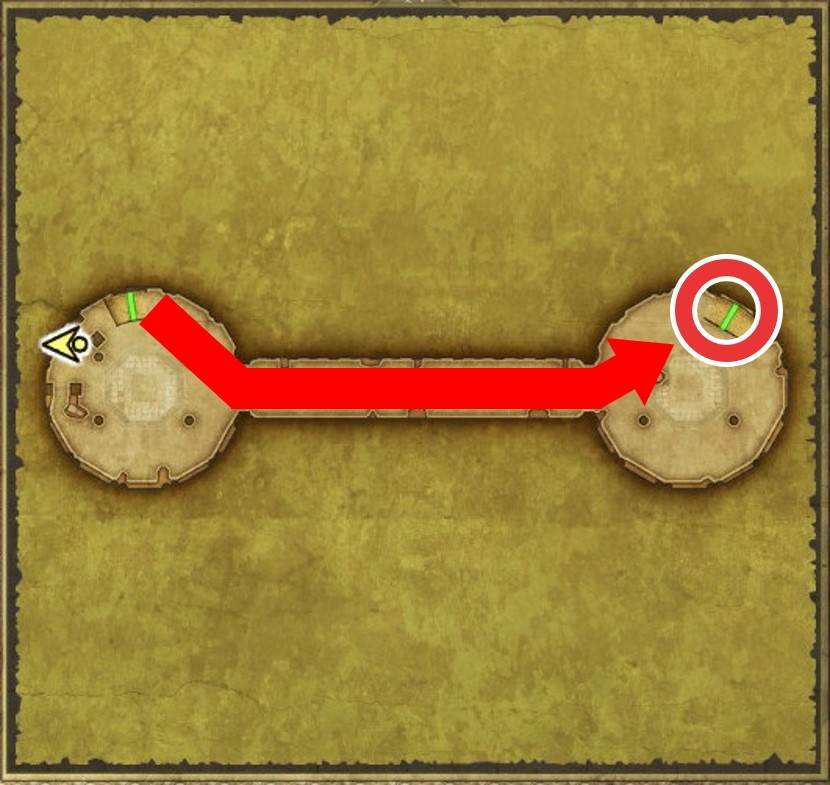  ドラクエ2 雨の祠 4Fの通路を渡りマップ左にある階段を上がる