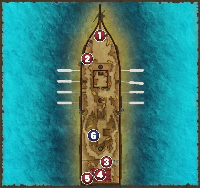 幽霊船のマップと入手できるアイテム