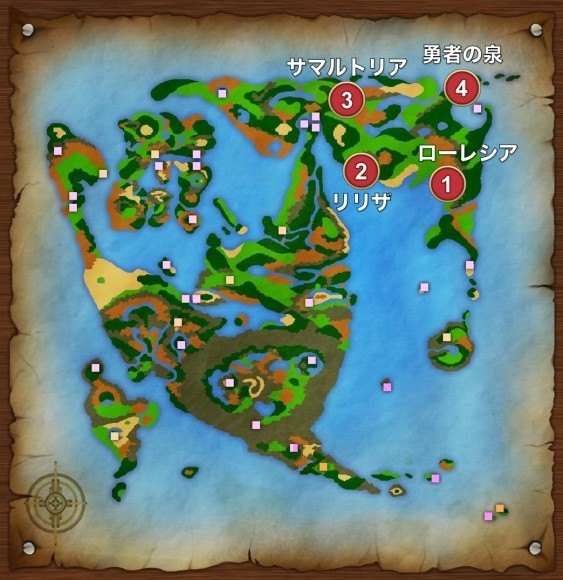 ローレシア～勇者の泉の全体マップ
