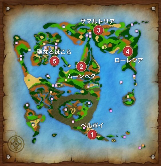 ペルポイ～聖なるほこらの全体マップ