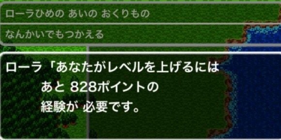 次のレベルまでに必要な経験値を確認できる