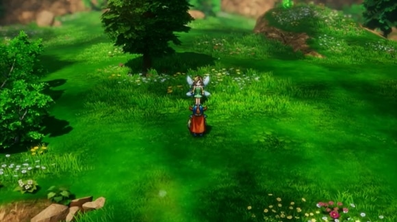 ひみつの花畑でこだまの妖精と会話