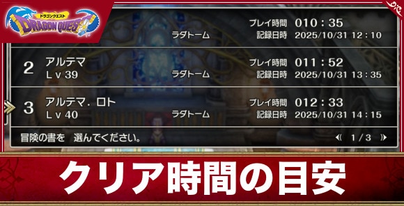 【ドラクエ1&2リメイク】クリア時間の目安