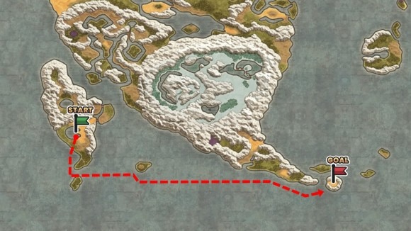 ベラヌールから船で世界樹の森に向かう