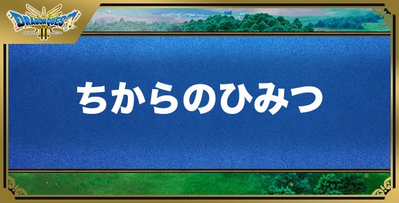 ちからのひみつの効果と入手方法