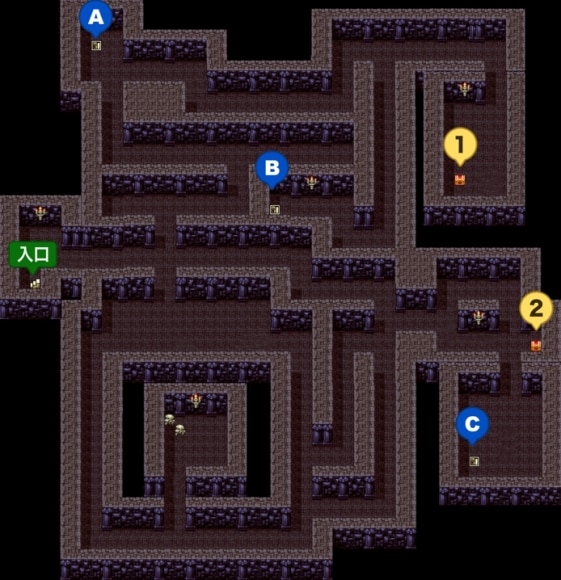 ドラクエ3 岩山の洞窟のマップ攻略 宝箱やちいさなメダルの入手場所 Dq3 アルテマ
