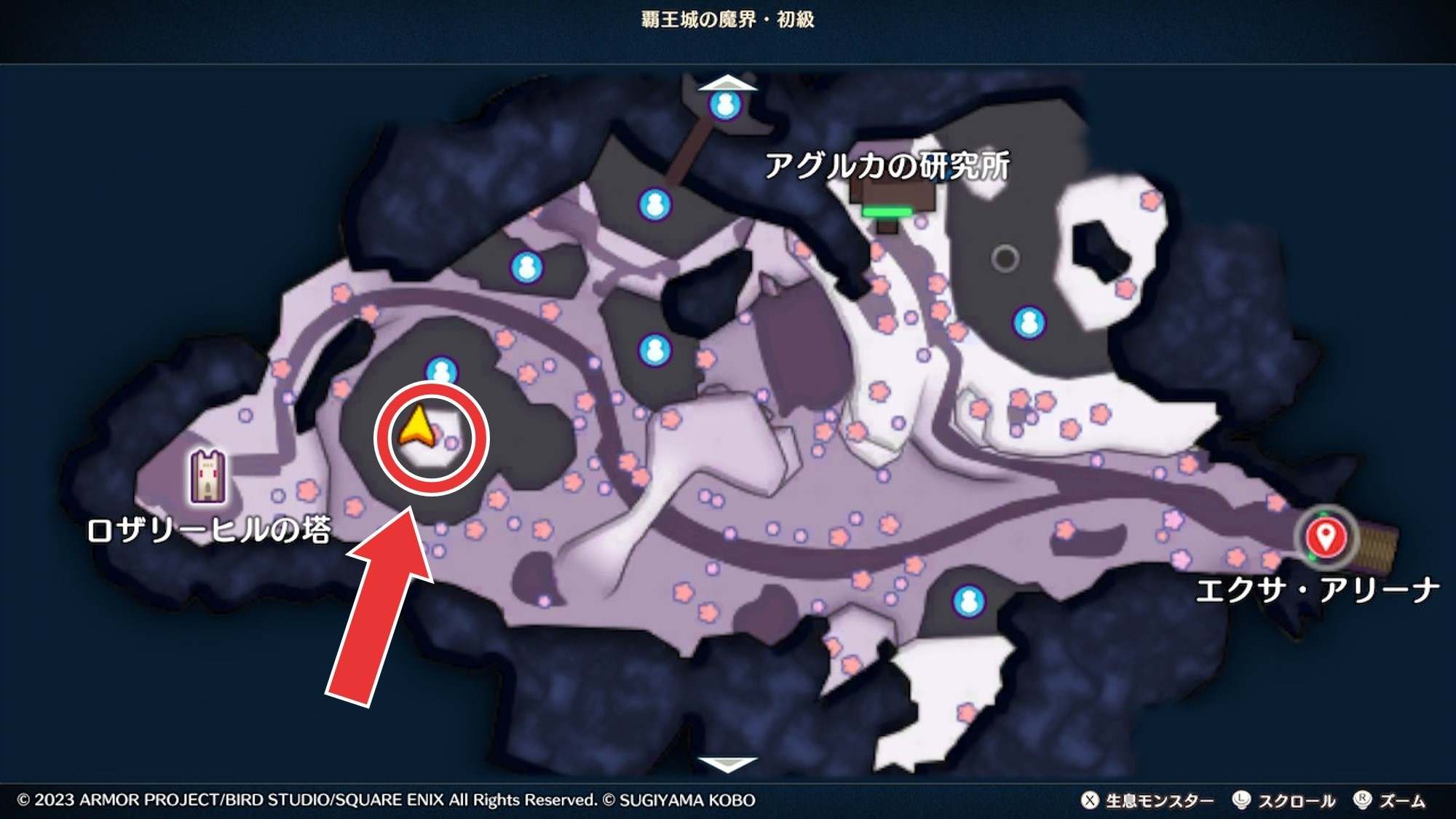 覇王城初級宝箱マップ3