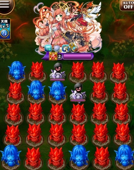 混沌の神殿ステージ23　ボス盤面
