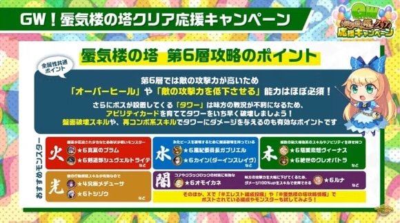 蜃気楼の塔6層の攻略情報