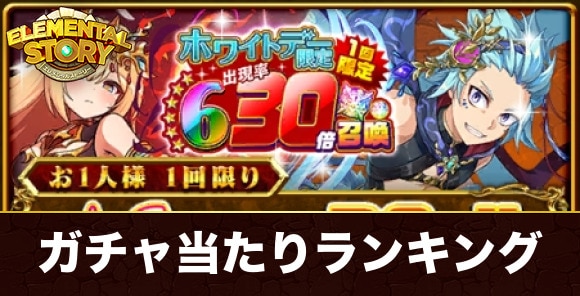 星6出現率30倍召喚当たりキャラランキング
