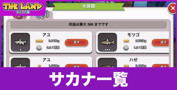 サカナ一覧