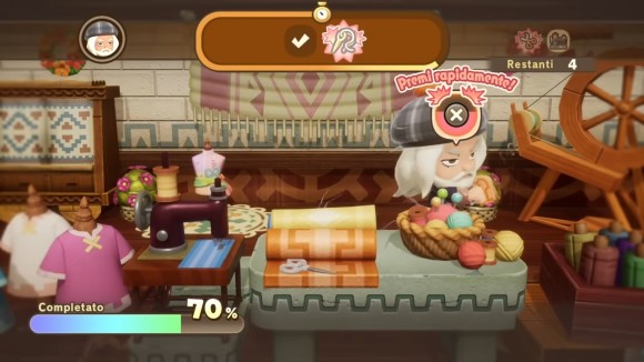 裁縫はアクションを成功させてゲージを溜める