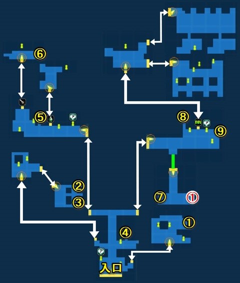 イルテアの町宝箱マップ