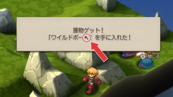 レアアイテムはマークが表示