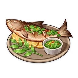 魚のミントソースグリル