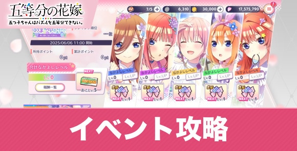 イベントの効率的な攻略方法