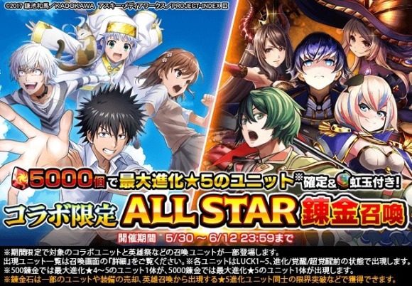 とある魔術の禁書目録ALL STAR錬金召喚
