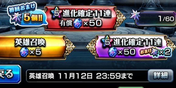 天井までの金額とガチャ回数