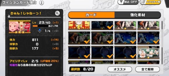 ヴィジョンカード強化