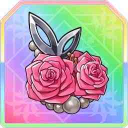 緋色の薔薇の髪飾り