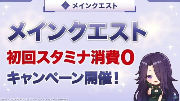 メインクエスト消費スタミナ0キャンペーンが開催