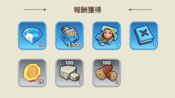 レベルアップ素材は討伐で入手
