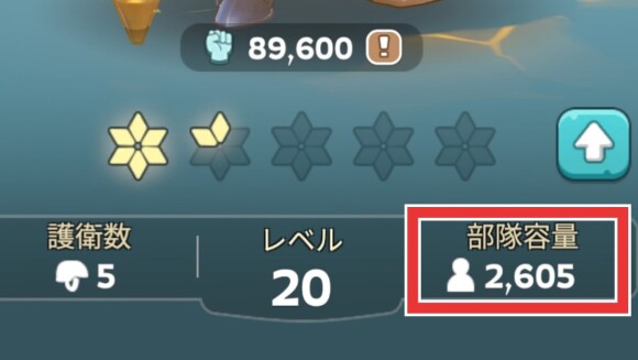 部隊容量