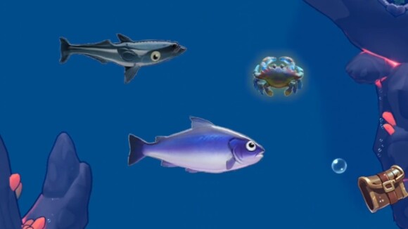 ミニゲームと釣り具強化を繰り返す